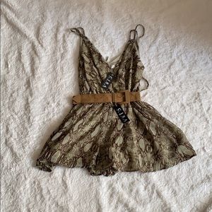 Chiffon Snake Skin Romper